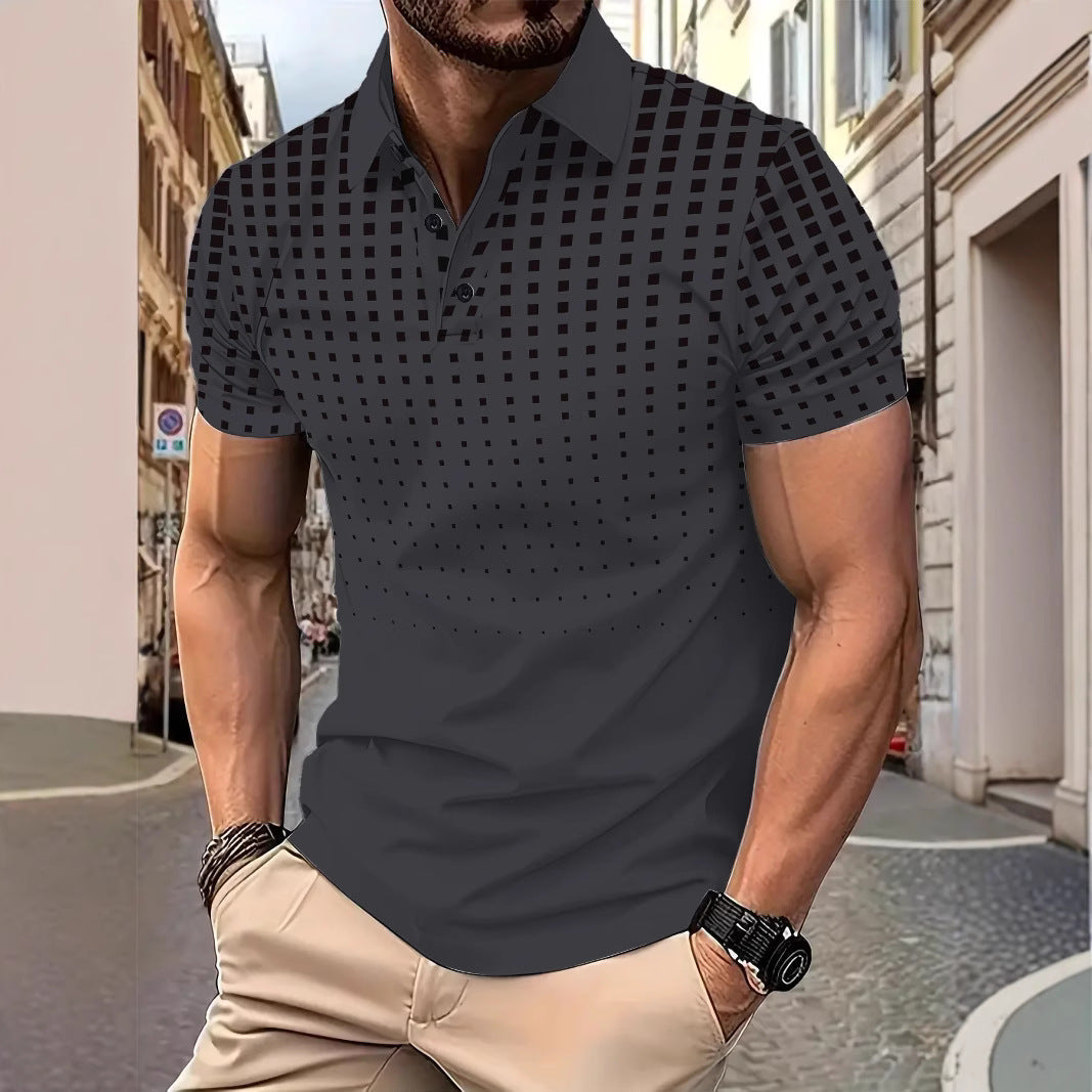 Herren Poloshirt Modern Geprägt Muster SlimFit - BerlinGlamour