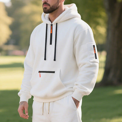 Herren Hoodie Sportlich Funktionale Taschen
