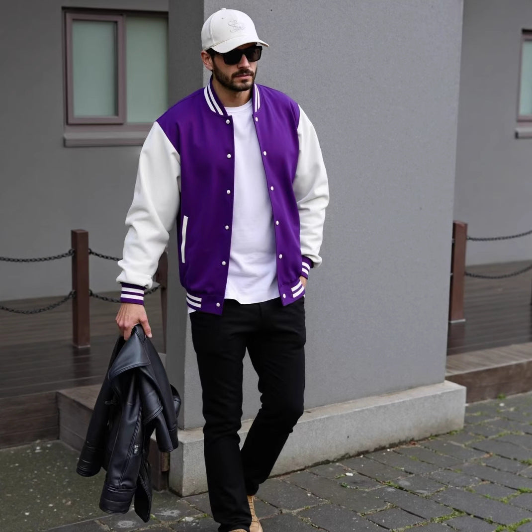 Sportliche Herren Bomberjacke Modern Schwarz