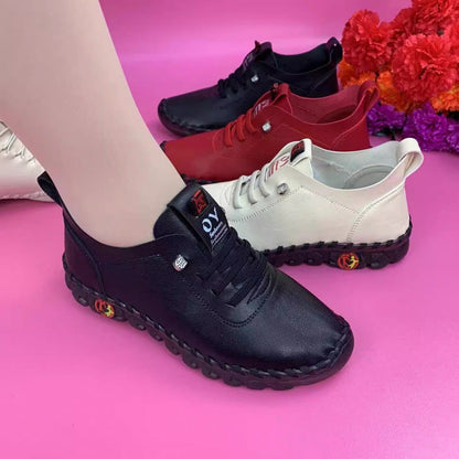 Damen Schnürschuhe Leder Bequem Stilvoll - BerlinGlamour