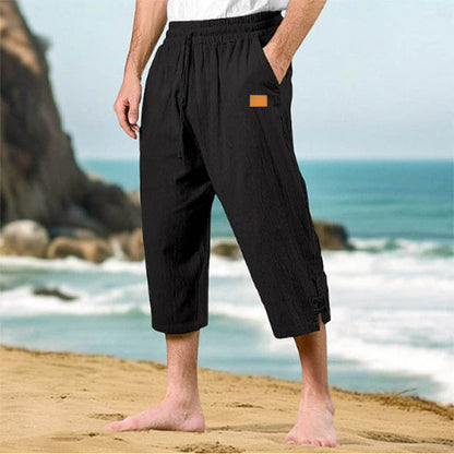 Herren Strandhose Leicht Mit Seitenschlitzen Sommerhose