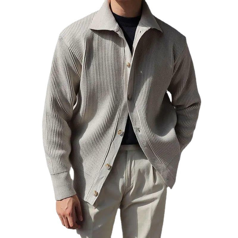 Herren Jacke Strukturiert Button Down Modern