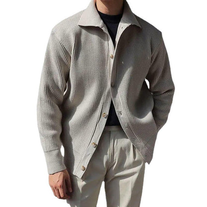 Herren Jacke Strukturiert Button Down Modern