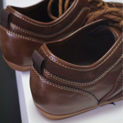 Damen Sport Schuhe Leder Freizeit Schuhe Schnürsenkel