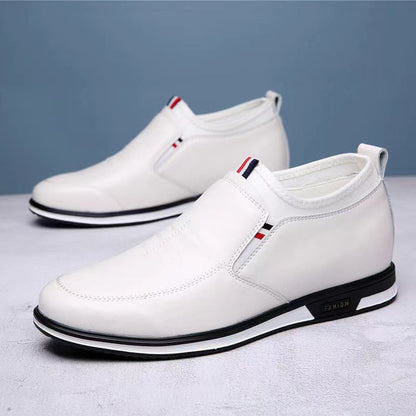 Damen Leder Sneaker Bequem Slip-On Schuhe Modern