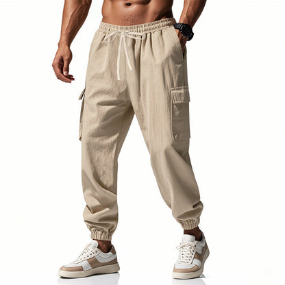 Herren Cargo-Hose Bequem Elastisch Taschen