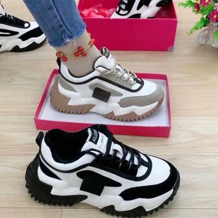 Damen Sneaker Chunky Modisch Einzigartig