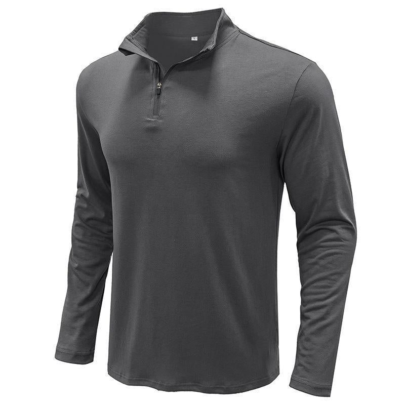 Herren Pullover Stehkragen Modern Schwarz