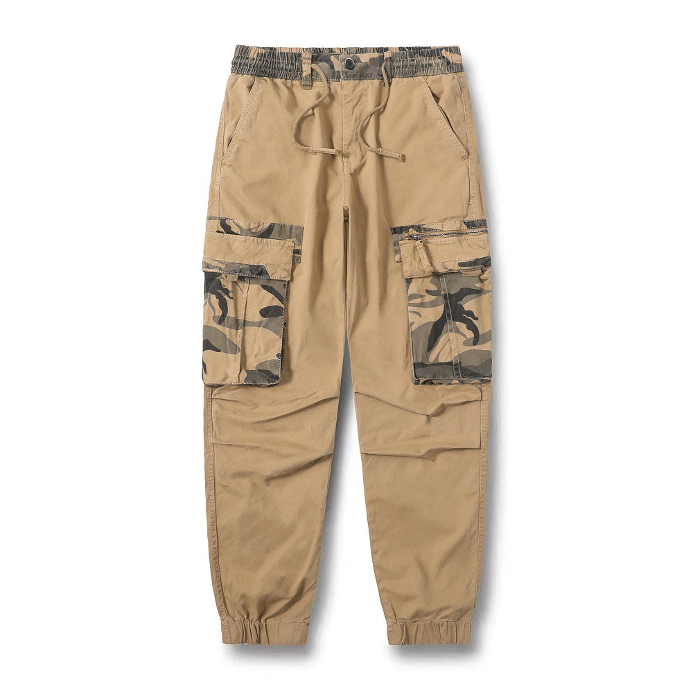 Herren Cargo-Hose Elastisch Praktisch Reißverschluss-Taschen