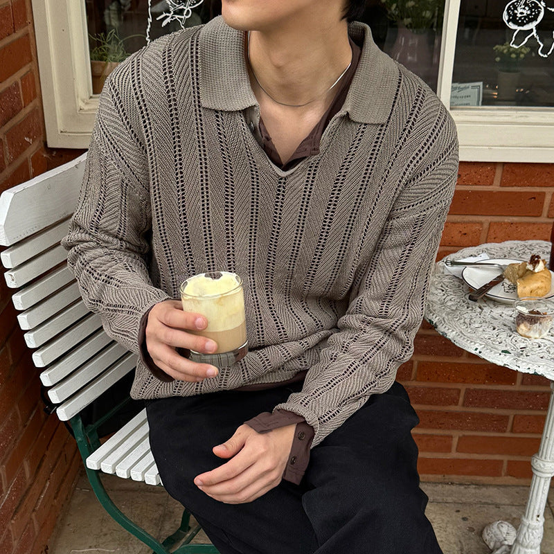 Lässiger Herren Strickpullover Casual Großstadtstyle
