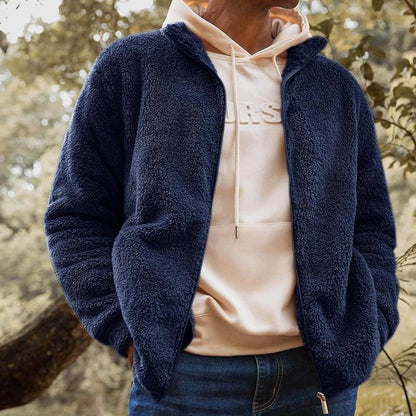Herren Fleecejacke Warm Isoliert Hoher Kragen Praktisch