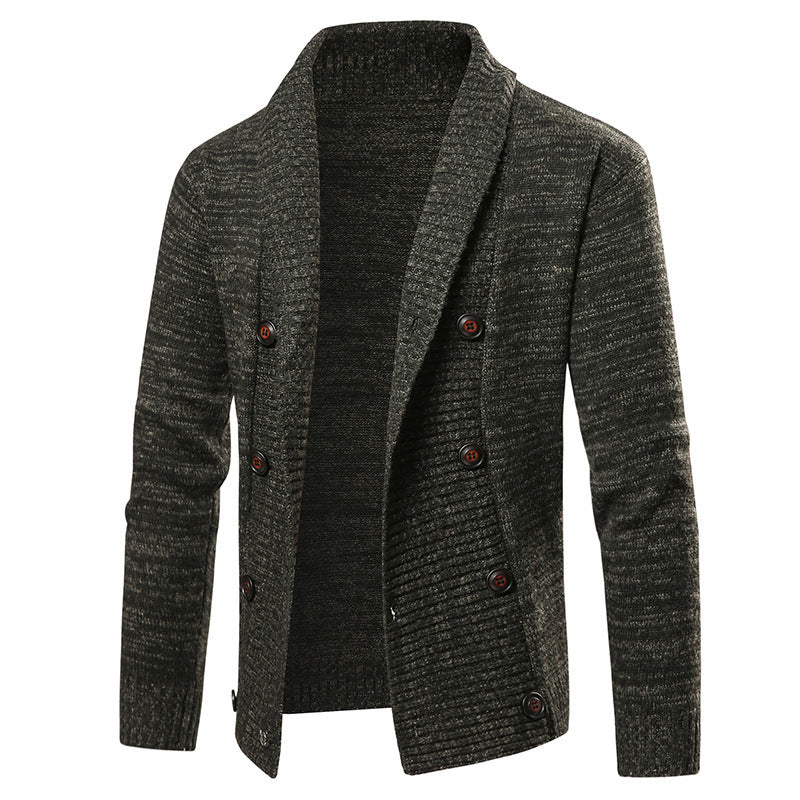Herren Strickjacke Modern Mit Knöpfen Großes Revers