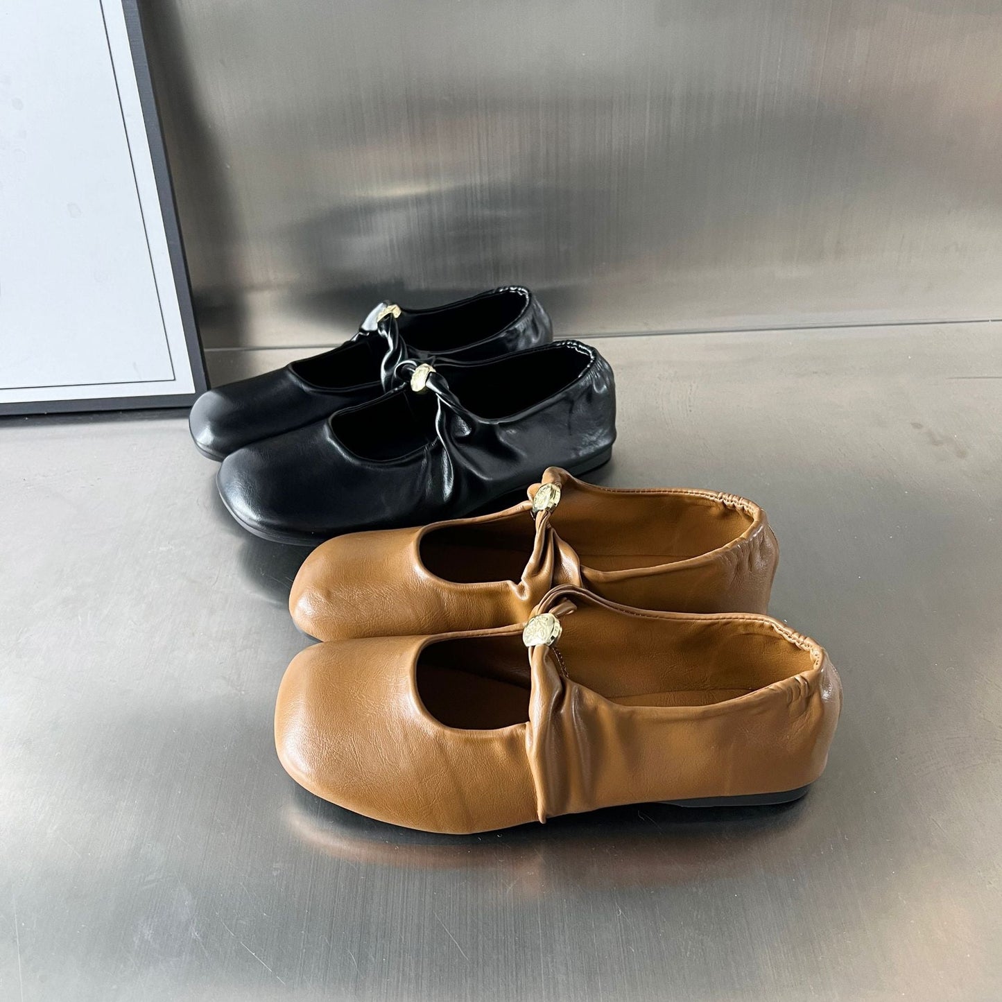 Damen Ballerinas Elegante Komfort Schuhe Mit Riemen