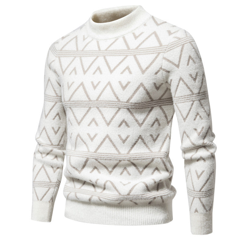 Herren Rollkragenpullover Modern Strukturstoff Trendy
