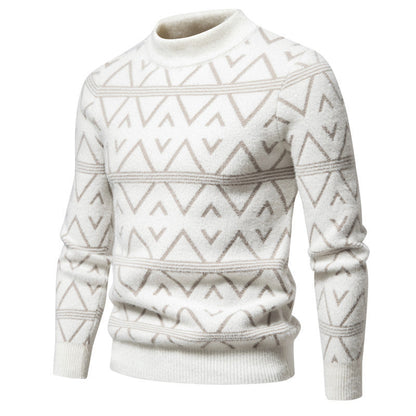 Herren Rollkragenpullover Modern Strukturstoff Trendy