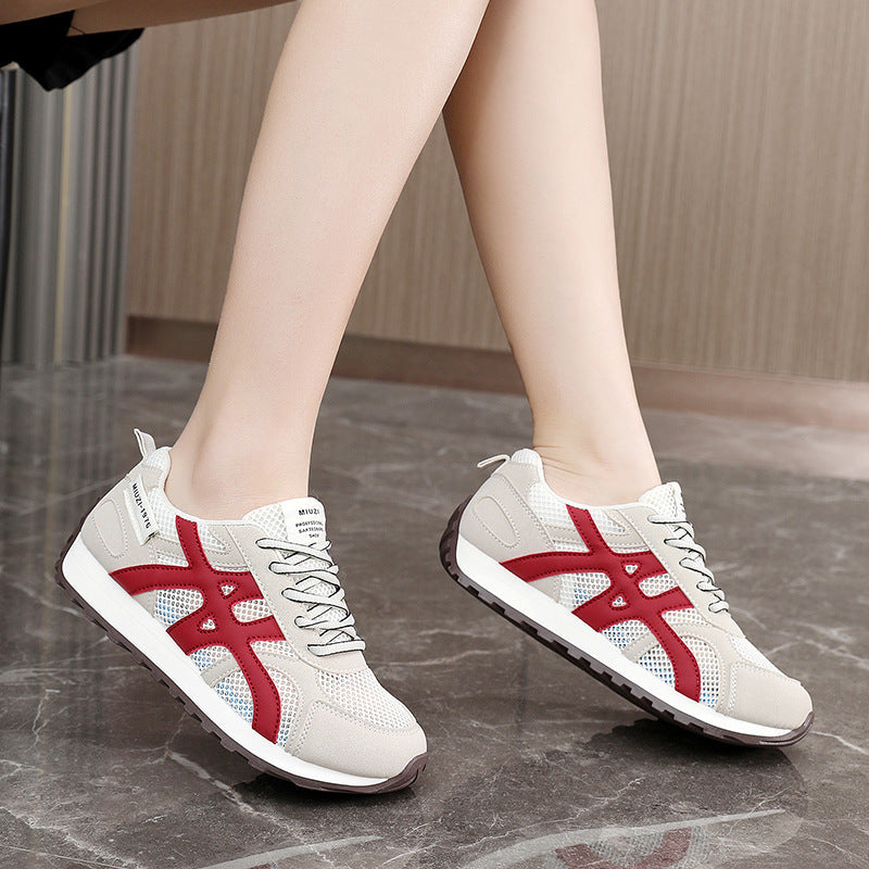 Damen Laufschuhe atmungsaktiv Mesh Sohle Dämpfung