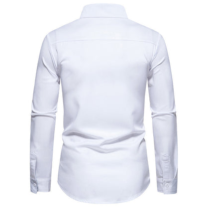 Herren Langarmhemd Paisley Muster Baumwoll Mix Modern