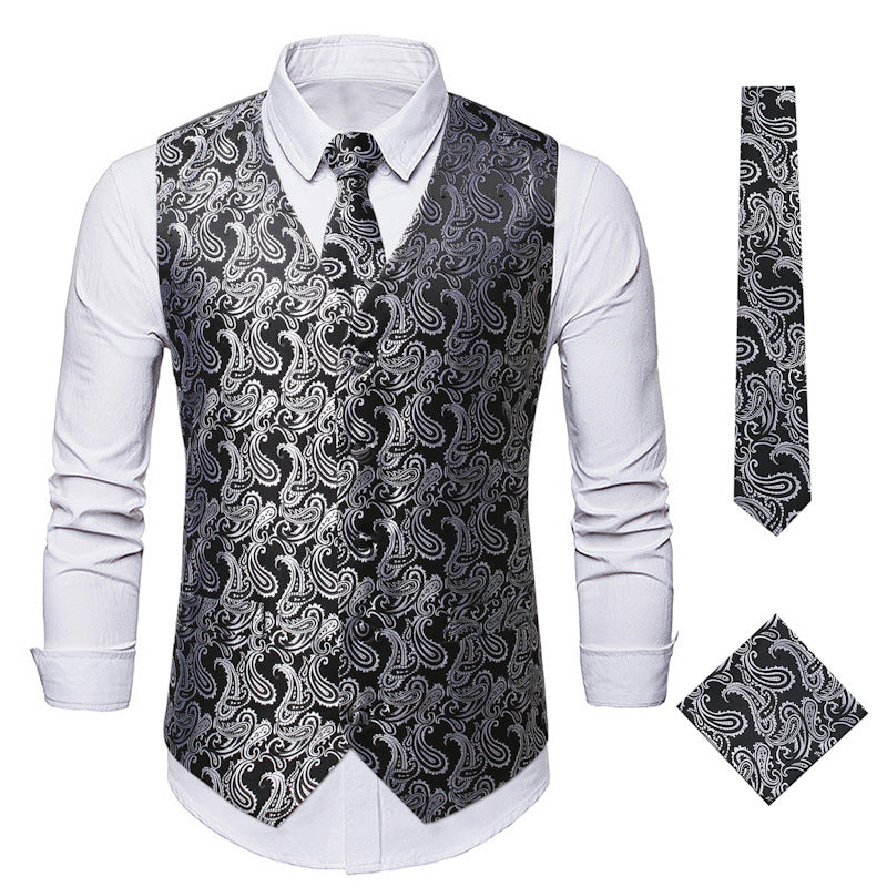 Herren Weste Paisley Muster Elegant Modern