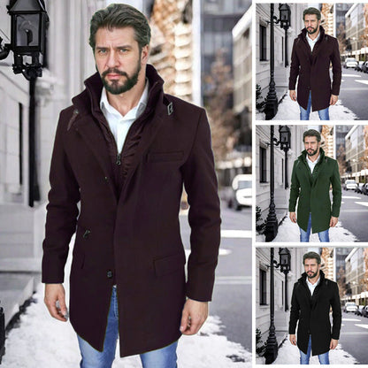 Herren Übergangs-Mantel Modern mit abnehmbarer Innenjacke - BerlinGlamour