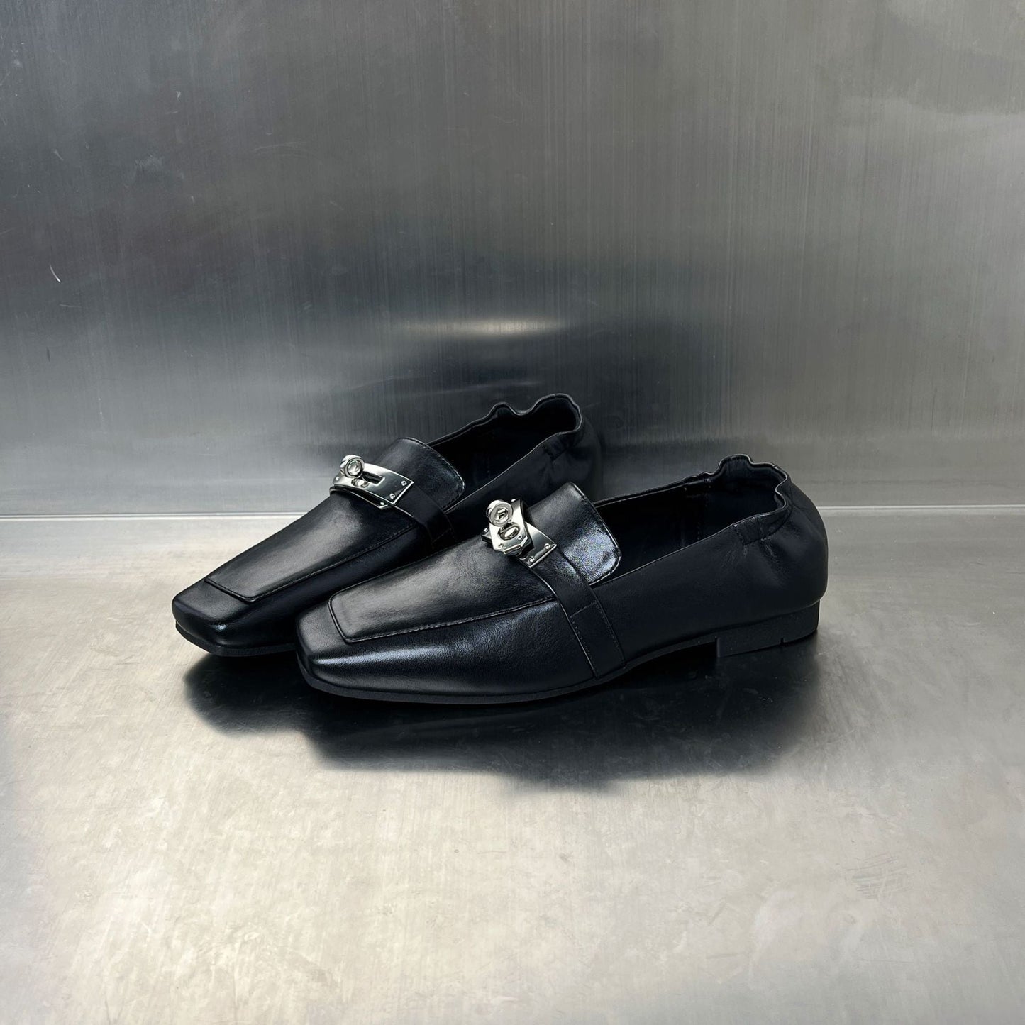 Damen Mokassins Elegante Schuhe mit Schnalle Modern
