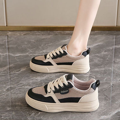 Damen Sneaker Atmungsaktiv Bequem Laufsohle Sportlich