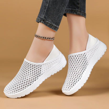 Damen Sneaker Atmungsaktiv Slip-On Bequem Flexibel