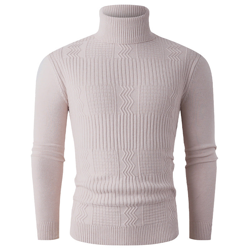 Herren Rollkragenpullover Elegant Strukturiert Modern
