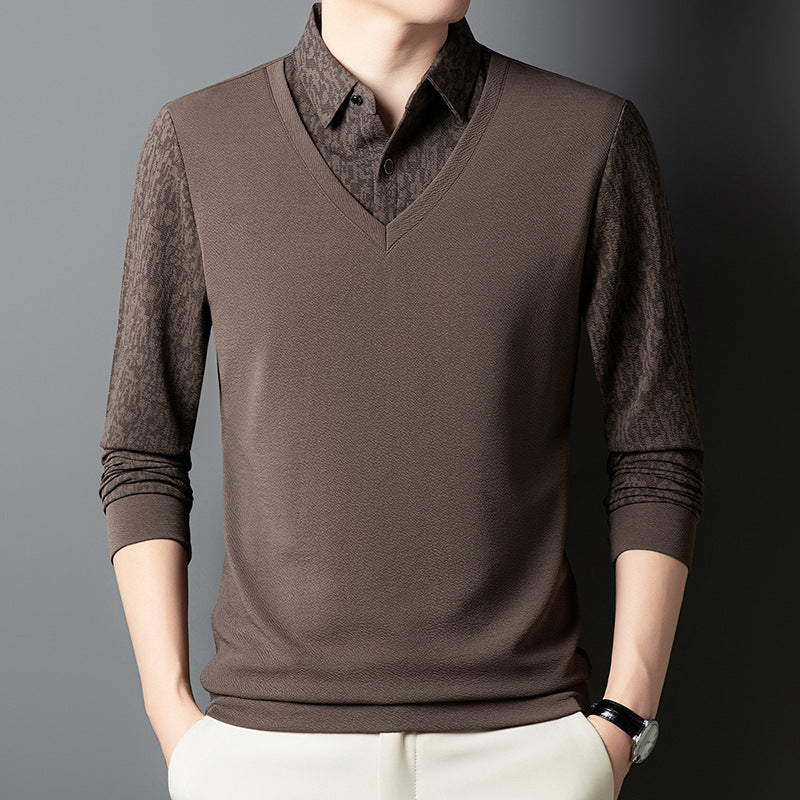 Herren Pullover V-Ausschnitt Strukturiert Eleganter Style - BerlinGlamour