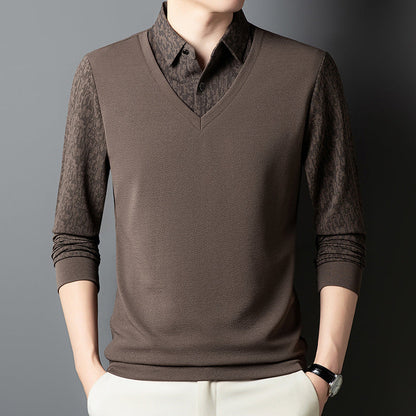 Herren Pullover V-Ausschnitt Strukturiert Eleganter Style - BerlinGlamour