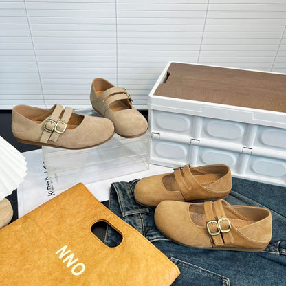 Damen Ballerinas Komfortabel mit Schnalle Elegant