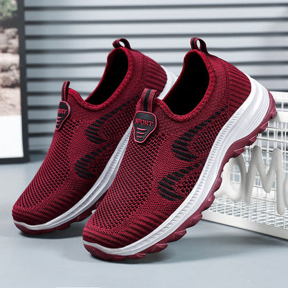 Damen Sport Schuhe Elastisch Strickdesign Freizeit