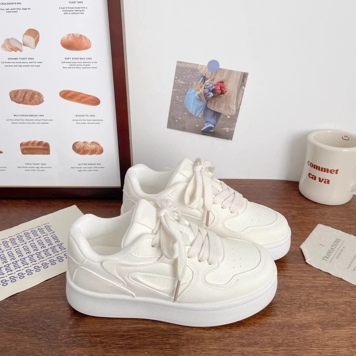 Damen Sneaker atmungsaktiv mit dicker Sohle bequem