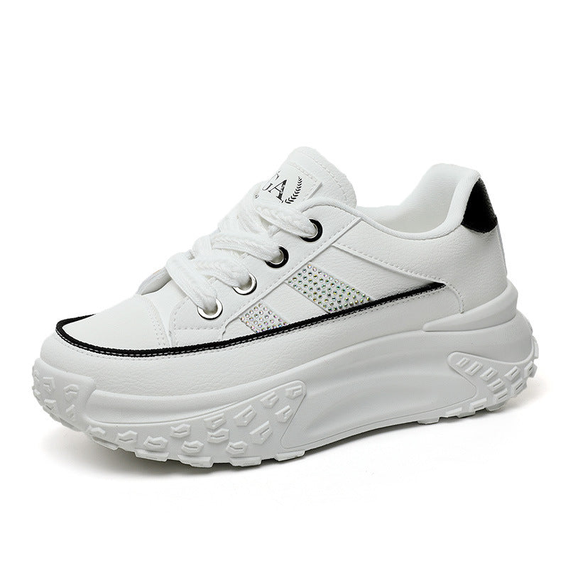 Damen Sneaker Hohe Sohle Reflektierend Sportlich