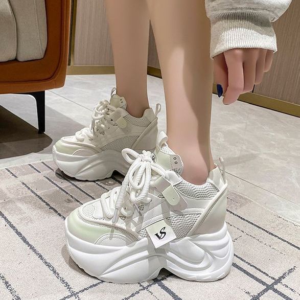 Damen Sneaker Plattform atmungsaktiv Mesh Sohle Weich - BerlinGlamour