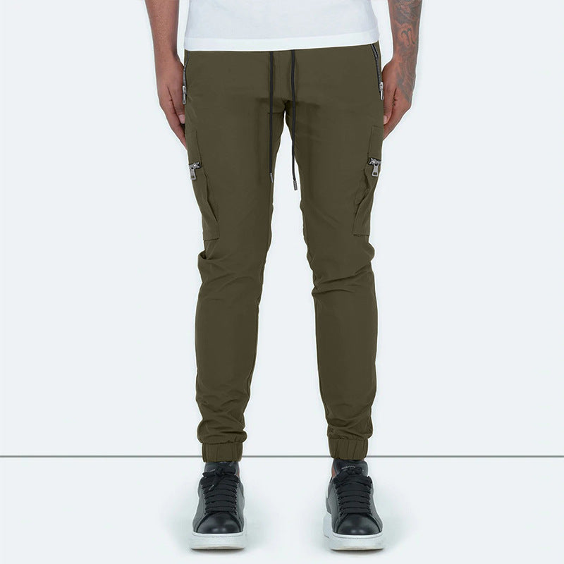 Herren Jogginghose Cargo Style mit Reißverschlusstaschen