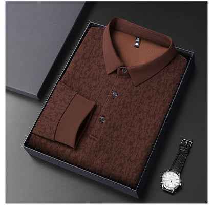 Herren Poloshirt Elegantes Strukturdesign Modern