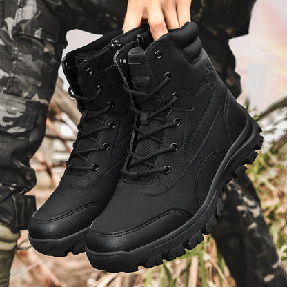 Herren Tactical Stiefel wasserabweisend Knöchelschutz robust - BerlinGlamour