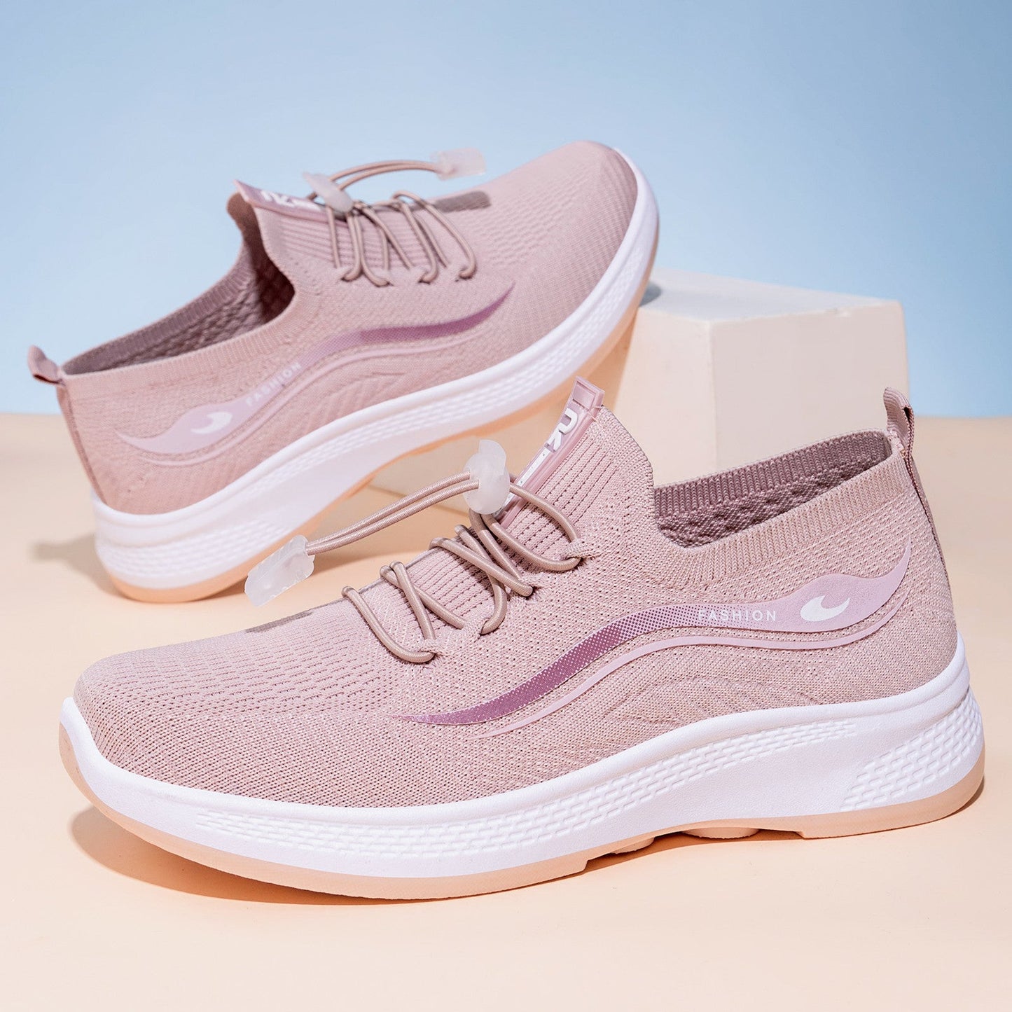 Damen Sneaker Sportlich atmungsaktiv mit Schnellschnürsystem