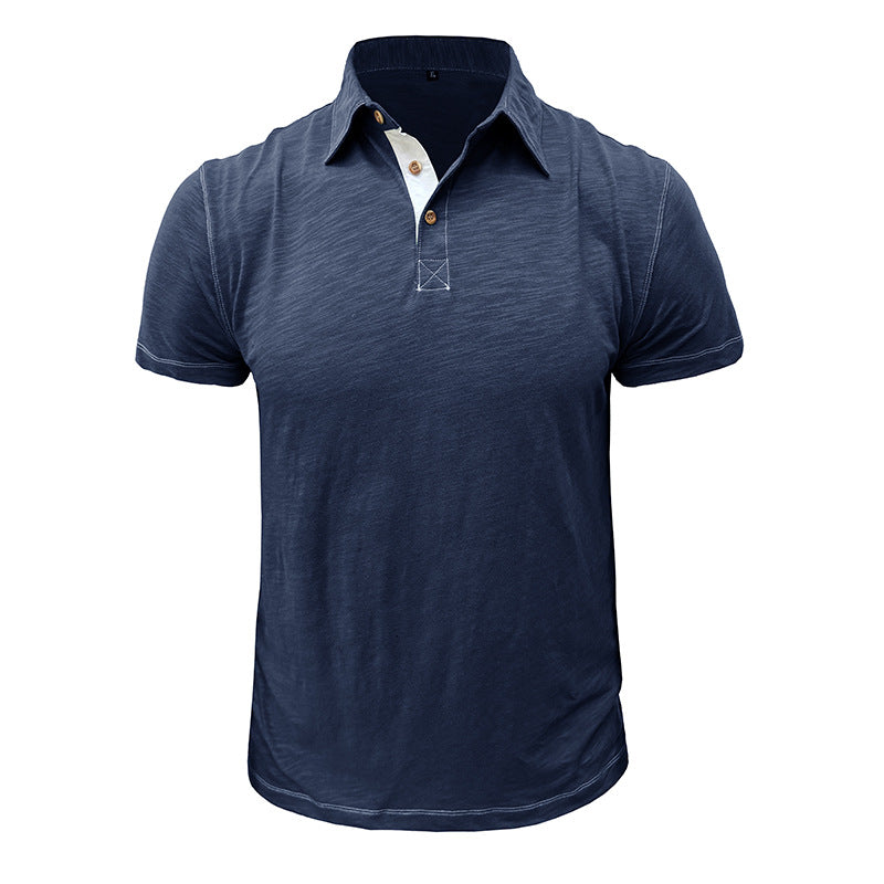 Herren Polo-Shirt Modern Knopfverschluss Eleganz