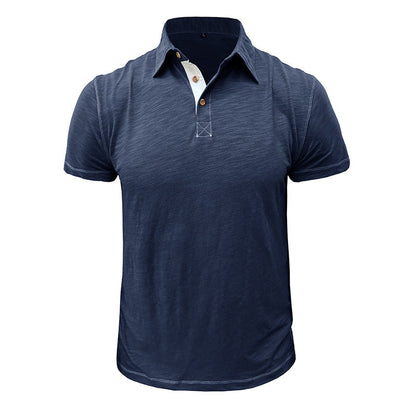 Herren Polo-Shirt Modern Knopfverschluss Eleganz
