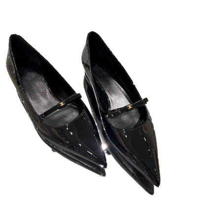 Damen Ballerinas Spitze Elegant Riemenverschluss Modisch