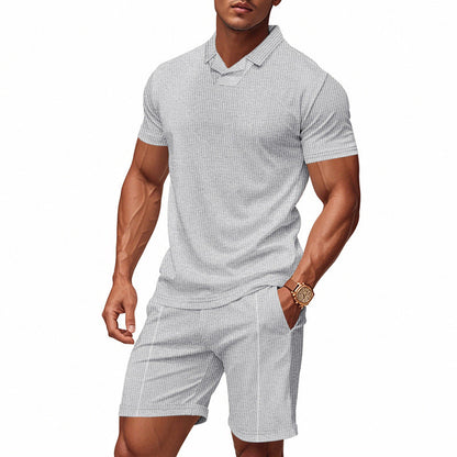 Herren Sportoutfit Kurzarm Modern Strukturiert