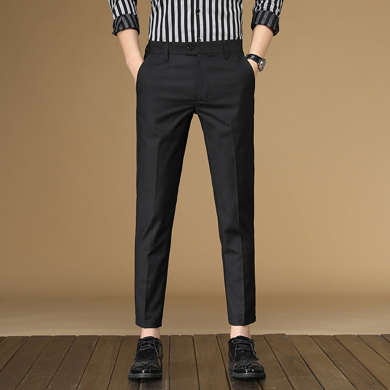 Herren Anzughose Slim Fit mit feiner Struktur