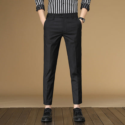 Herren Anzughose Slim Fit mit feiner Struktur