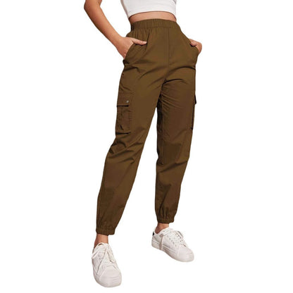 Damen Cargo-Hose Bequem Praktisch Mit Taschen