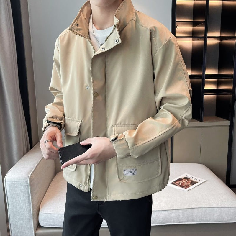 Militärjacke Unisex Modern mit hohem Kragen Trendy
