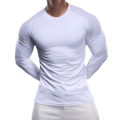 Herren Langarmshirt atmungsaktiv Mesh Funktionsshirt Sportlich