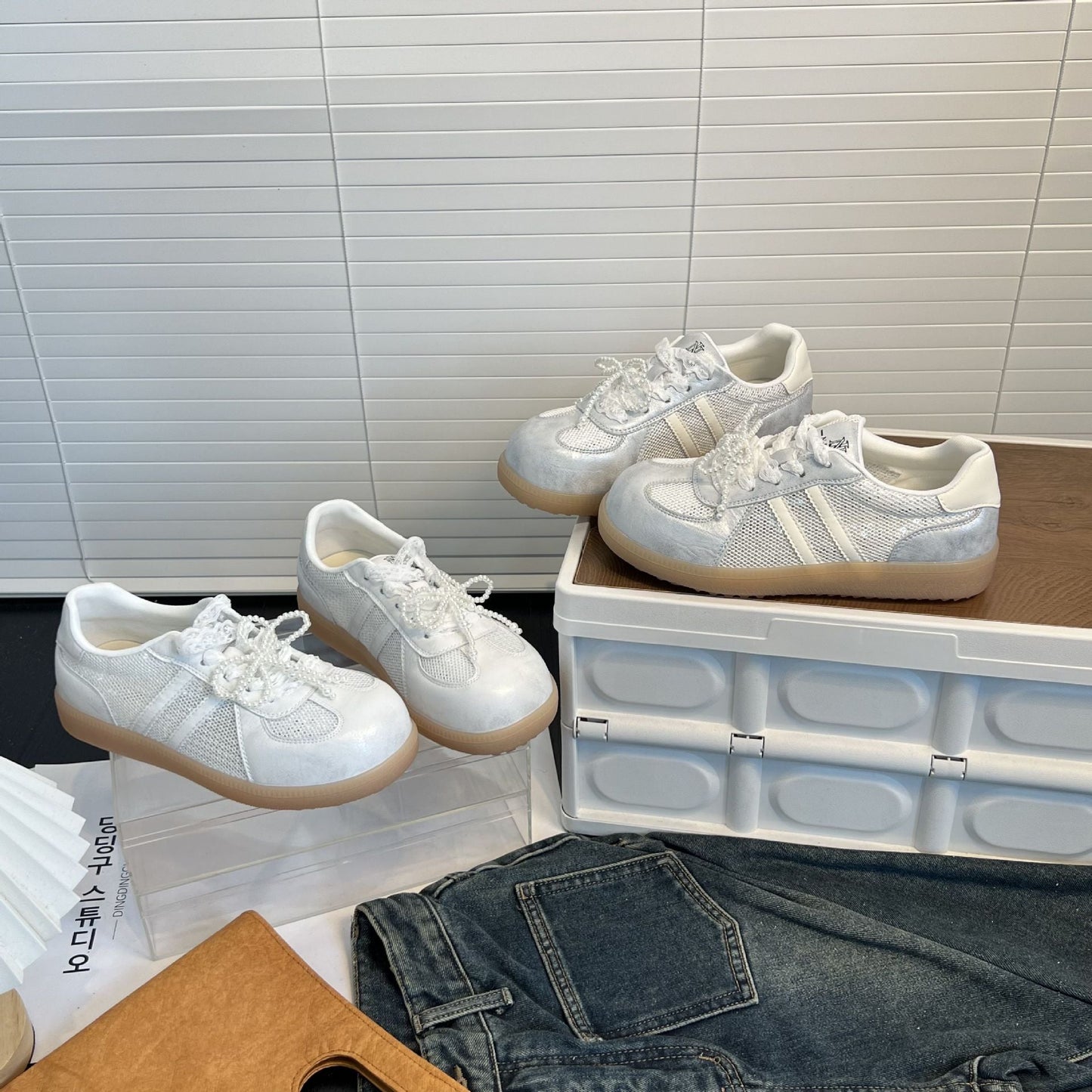 Damen Sneaker Atmungsaktiv Elegante Sportschuhe