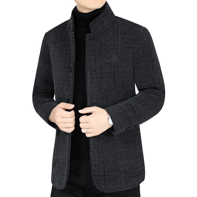 Mann Freizeitjacke Melange Stoff Modern Urban