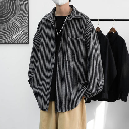 Männer Hemdbluse Streifen Lässig Modern